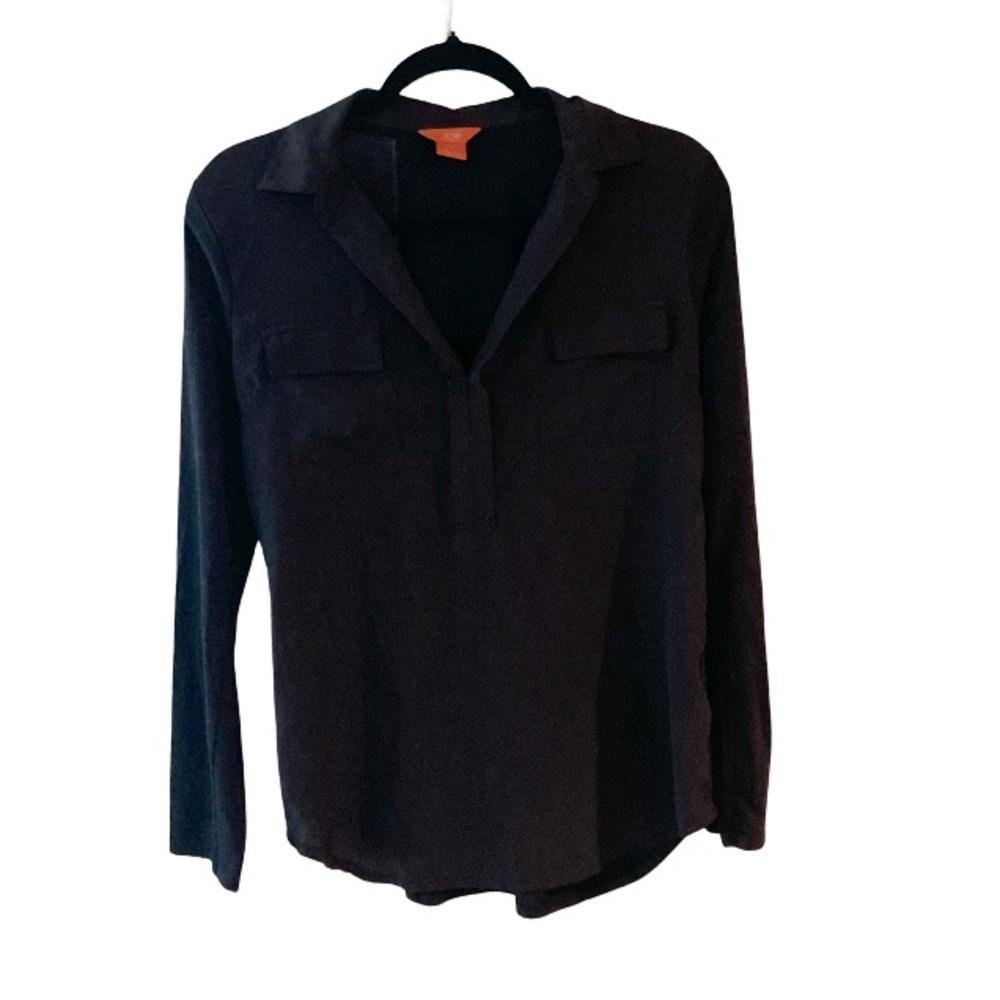 COLLARED BLACK BLOUSE SIZE S/P
